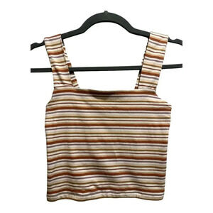 Aeropostale Striped Square Neck Crop Top |‎ Size S